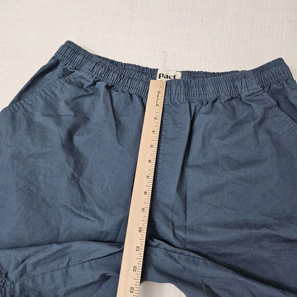 Pact Shorts Mens XL Blue Organic Cotton Twill inside Drawstring Elastic Waist‎ - Picture 10 of 11
